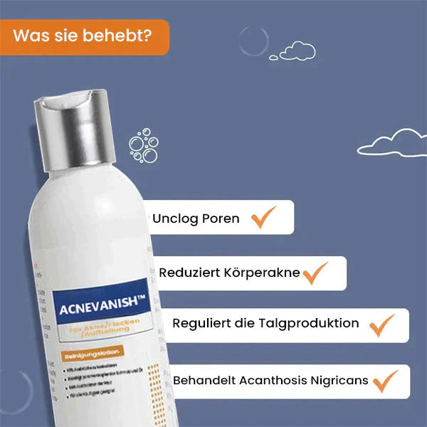 AcneVanish Profi Reinigungslotion für Akne & Pickel & Acanthosis Nigricans