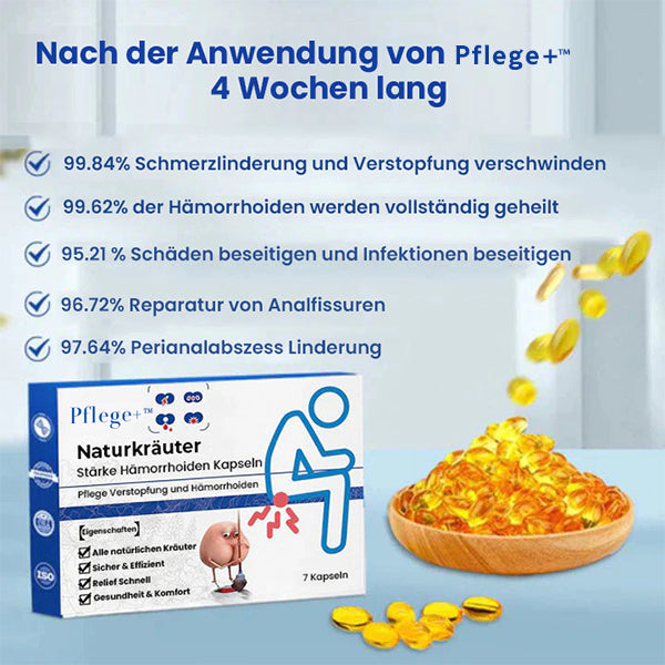 Pflege+™ Natürliche Kräuterstarke Hämorrhoiden-Kapseln