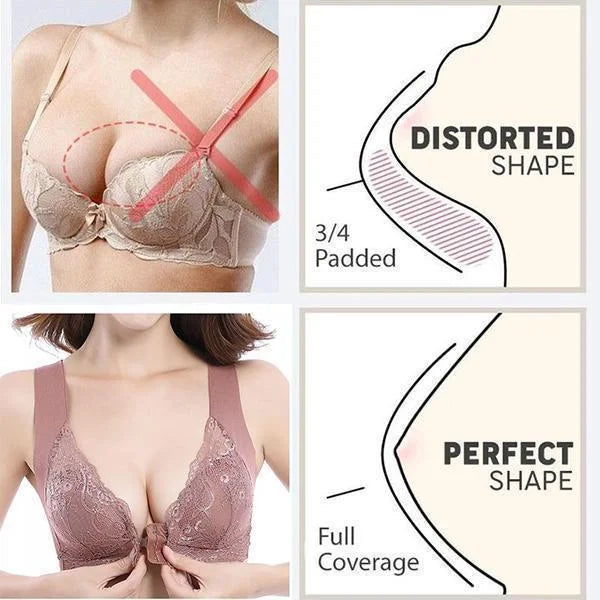 FrancePRO Sabine Front Closure Beauty Back Comfy Bra