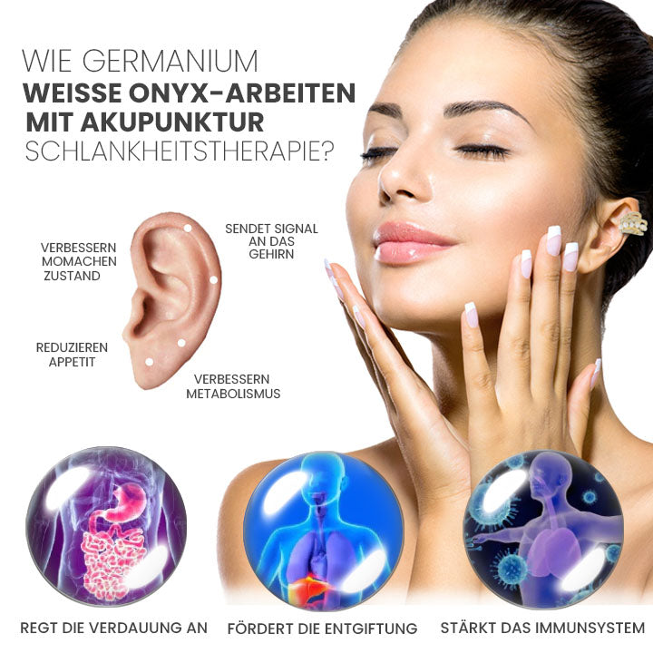 AstennuPro Aurikulotherapie Weiß Onyx Ohrmanschette