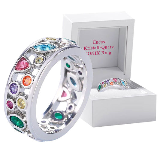 Enéas Regenbogen Kristall-Quarz Ring