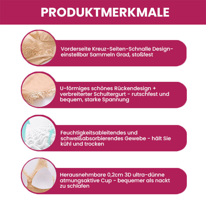 Oveallgo™ Turmalin formender, kabelloser, seidiger BH
