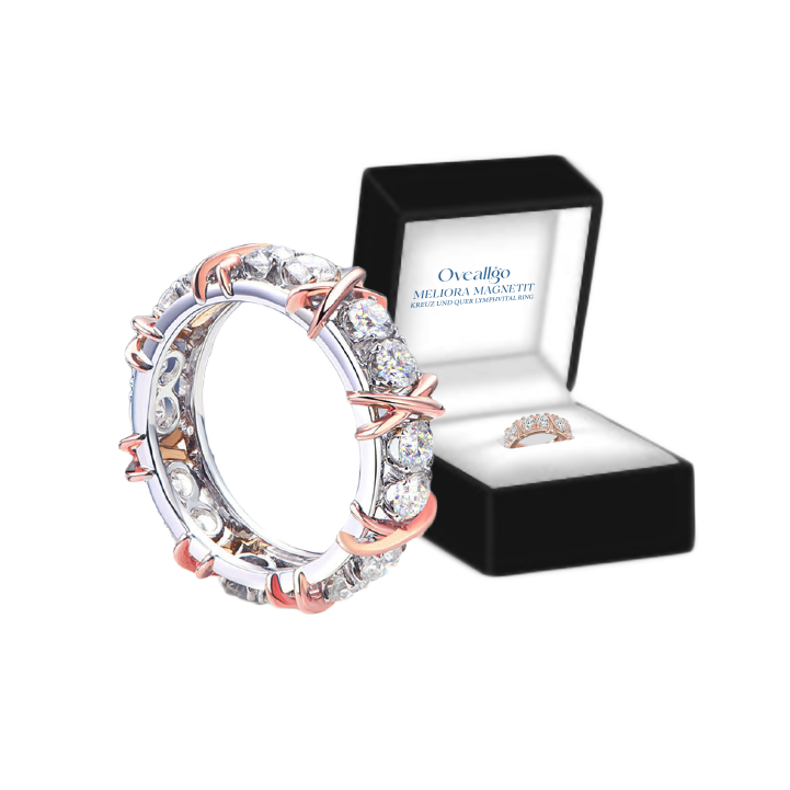 Oveallgo™ Meliora Magnetit Kreuz und Quer Lymphvital Ring